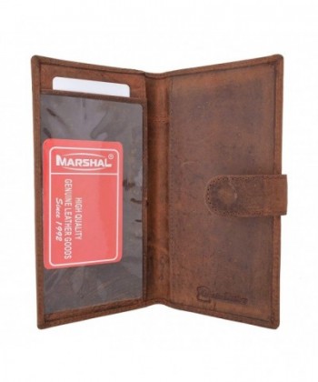 Vintage Genuine Leather Blocking Checkbook