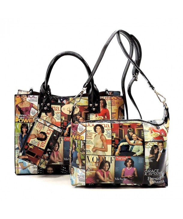 magazine collage crossbody Michelle handbag