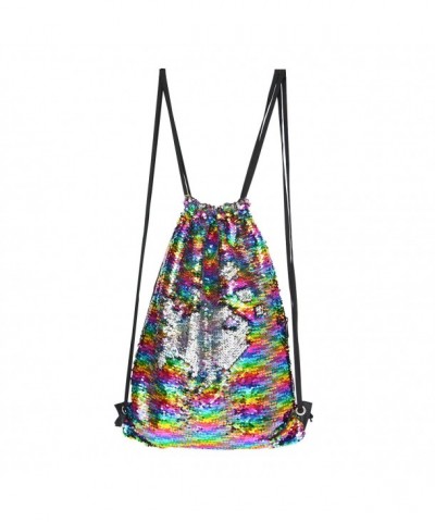 Sparkly Sequin Backpack Drawstring Rainbow