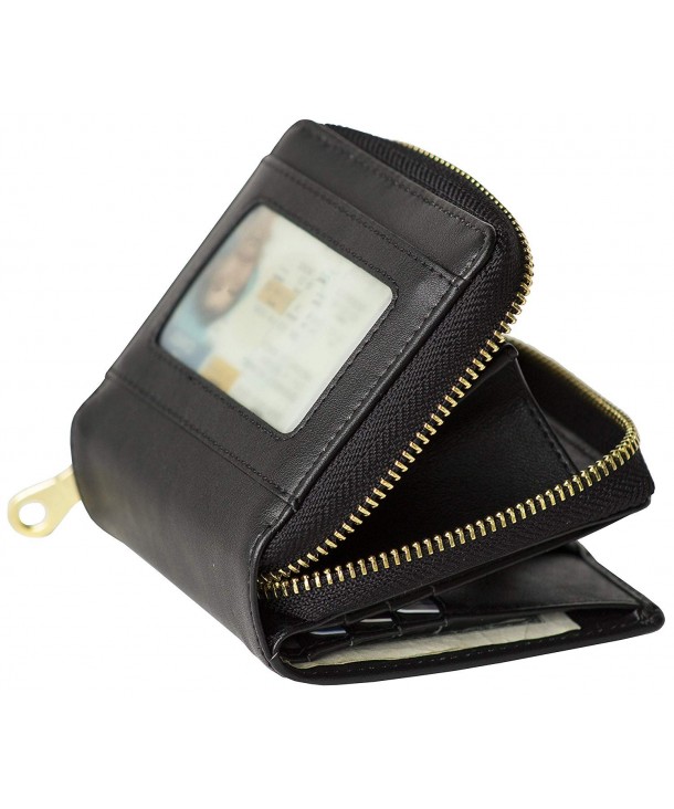 Womens Genuine Leather RFID Protection