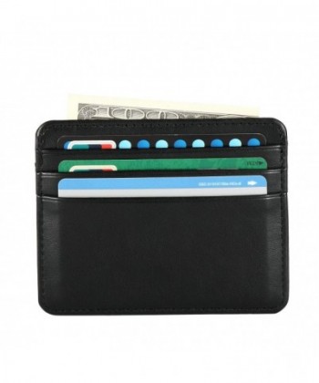 Men's Leather Wallet Credit Card Case Holder - Unique Credit Card Purse ...