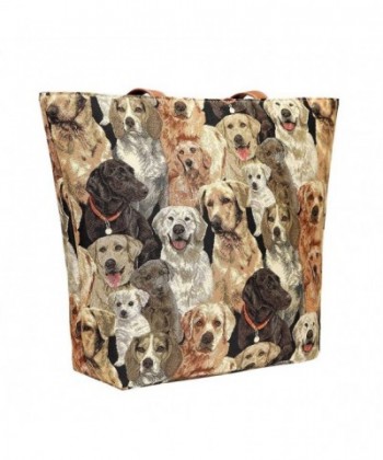 Dog Design Women's Tapestry Shoulder Tote Handbag with Labrador Westie ...