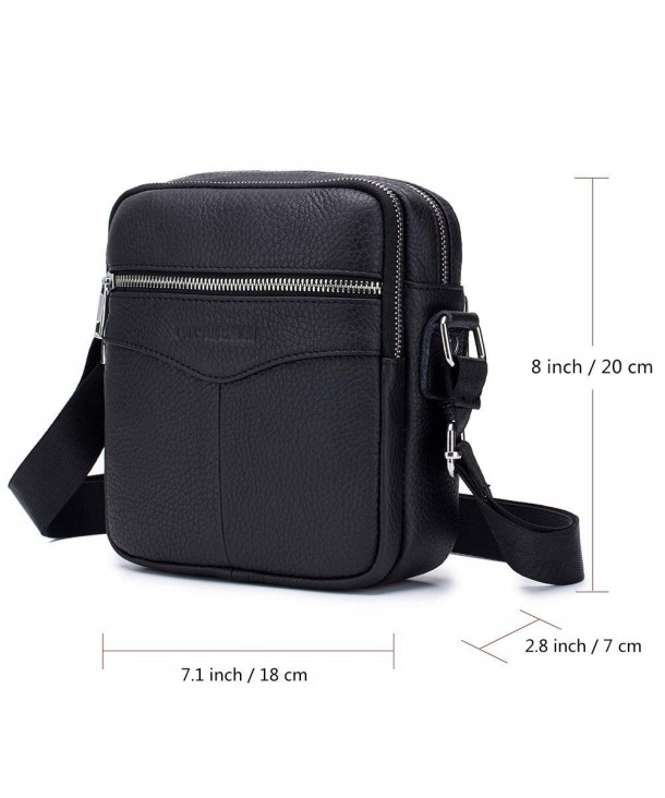 8-Inch Shoulder Bag- Small Leather Messenger Crossbody Purse- Vertical ...