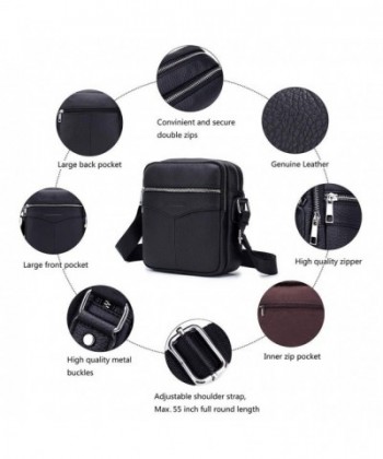 8-Inch Shoulder Bag- Small Leather Messenger Crossbody Purse- Vertical ...