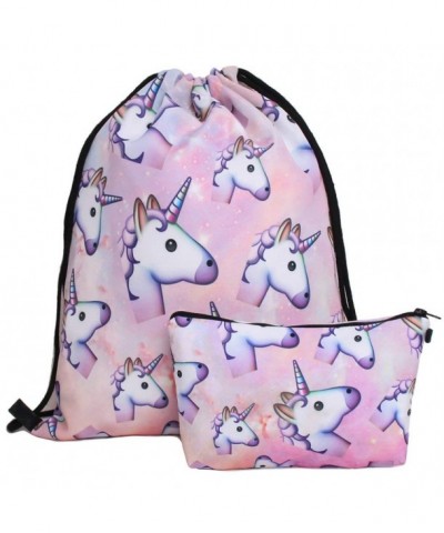 Waterproof Drawstring Backpack Travel Unicorn
