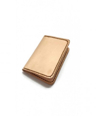 Leather handmade Minimalist Wallets Veg tan