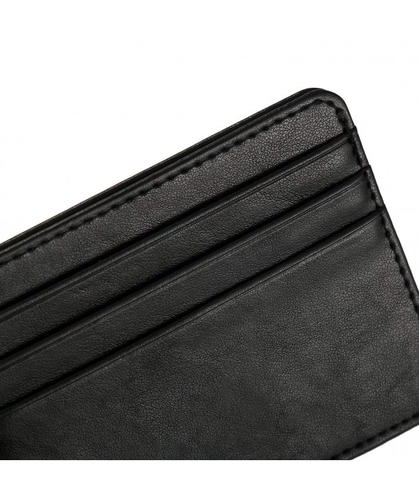 Men's Leather Wallet Credit Card Case Holder - Unique Credit Card Purse ...
