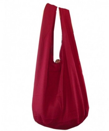 Buddha Cotton Crossbody Messenger Burgundy