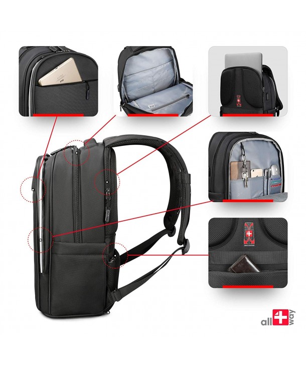 Laptop Backpack Anti Theft black - Black new - CX18H6OGMYE