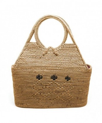 Rattan Top Handle Handbags Tote Bags Handwoven For Woman Holiday ...