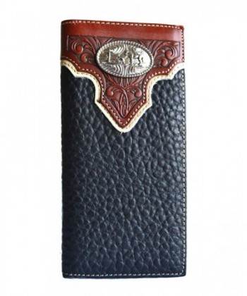 western praying concho leather bifold