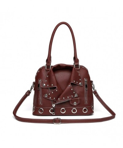 Handle Studded Handbag Detachable Shoulder