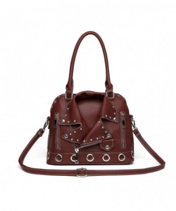 Handle Studded Handbag Detachable Shoulder