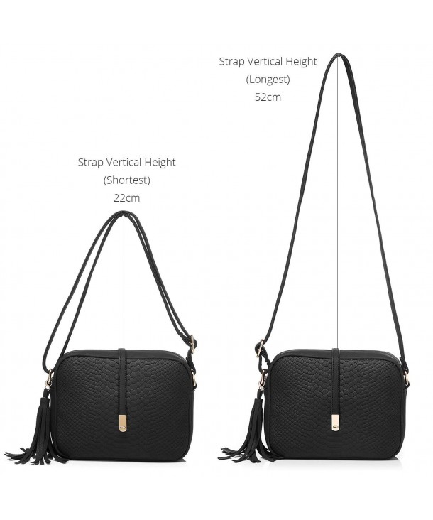 Small Shoulder Bags PU Leather Side Purse Cross Body for Women - Black ...