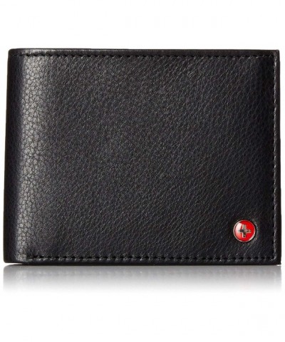 alpine swiss Leather Bifold Wallet