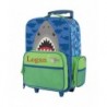 Embroidered Shark Rolling Luggage Childrens
