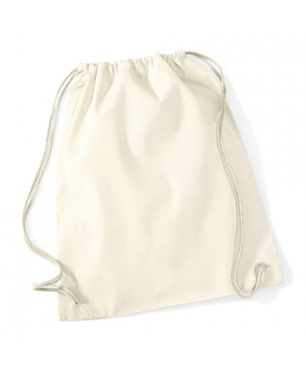 Cotton Lightweight Draw String Gym Sac Bag - Natural - Natural ...