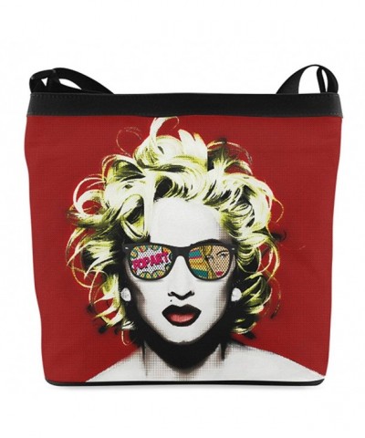 Ladies Girls Shoulder Madonna Print