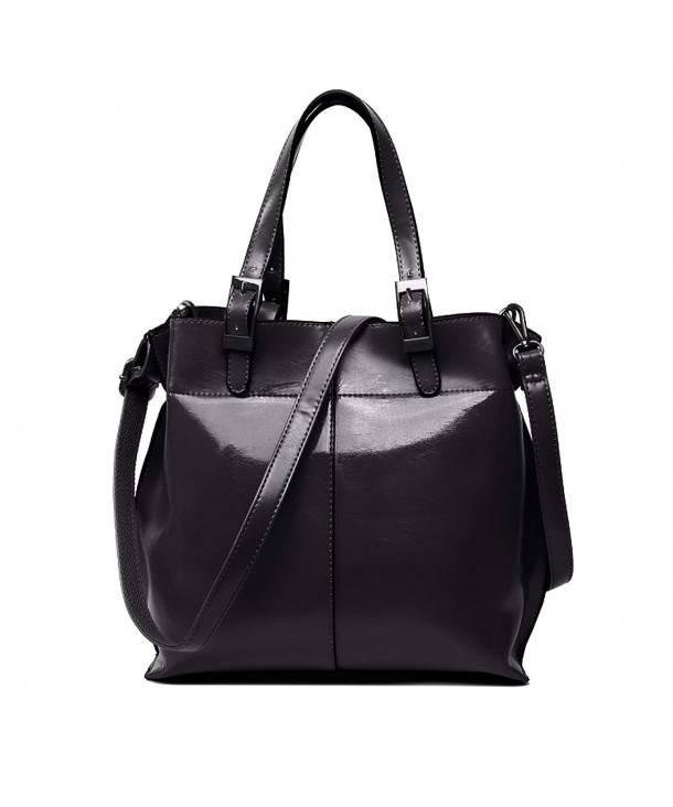Women Fashion Designer Handbags-Top Handle Tote Bag Oil Wax Leather ...