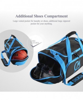 Gym Duffel Bag Luggage Bag with Shoe Compartment Large Capacity Sports ...