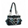 Western Print Rhinestone Accent Handbag