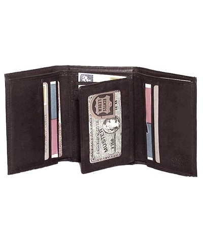 Genuine Leather Cowhide Tri Fold Wallet