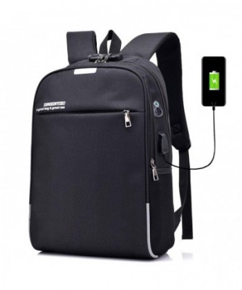 Backpack Student Bookbag Rucksack Earphone