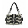 RHINESTONE CHEVRON SHOULDER HANDBAG CONCEALED