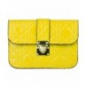 Yellow Quilted Womens Clutch Crystal