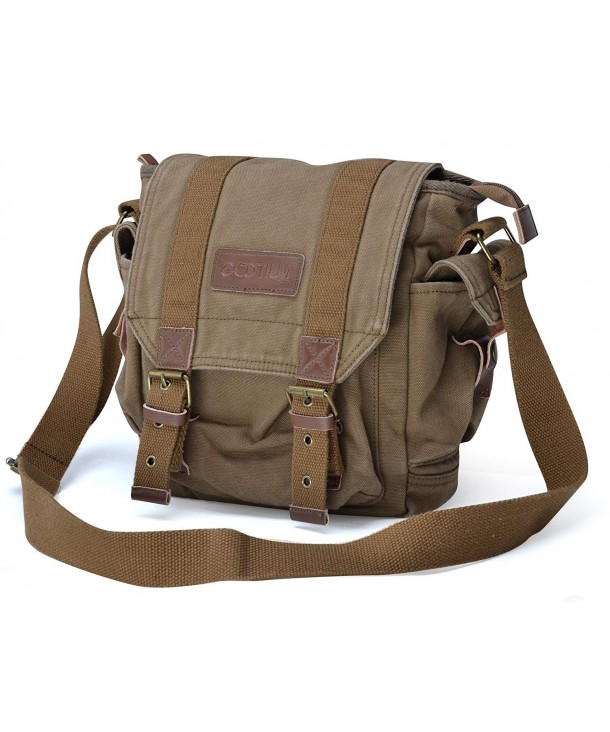 Canvas Messenger Bag - Small Vintage Shoulder Bag Crossbody Satchel ...