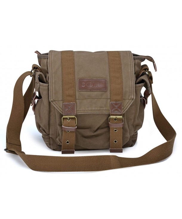 Canvas Messenger Bag - Small Vintage Shoulder Bag Crossbody Satchel ...