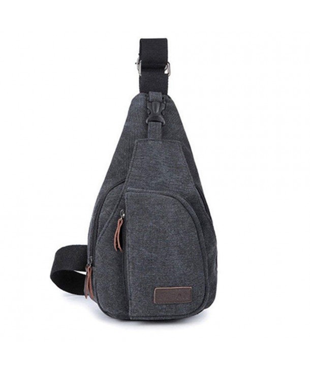 Men's Small Canvas Sling Messenger Shoulder Bag Chest Pack Sports ...