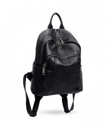 UTO Backpack Leather Rucksack Shoulder