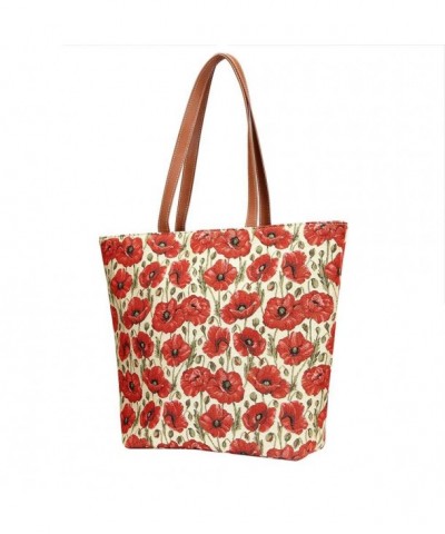 Floral Tapestry Shoulder Handbag Flowers