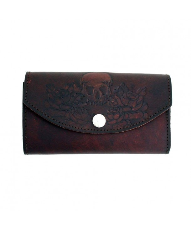 Womens Leather Checkbook Wallet Pocketbook