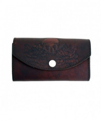 Womens Leather Checkbook Wallet Pocketbook