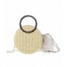 Women Handwoven Round Straw Shoulder