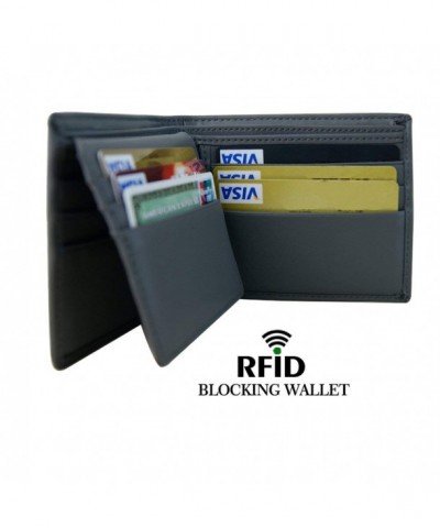 RFID Blocking Leather Bifold Wallets