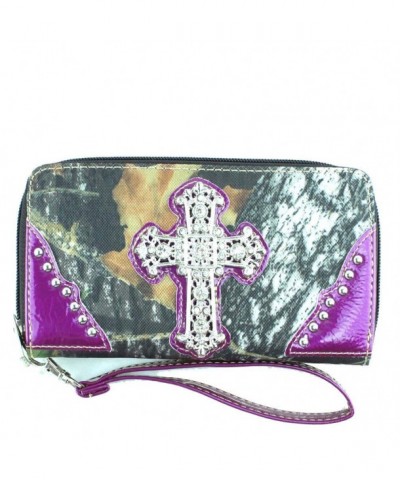 CA321 2B Camouflage Cross Western Wallet