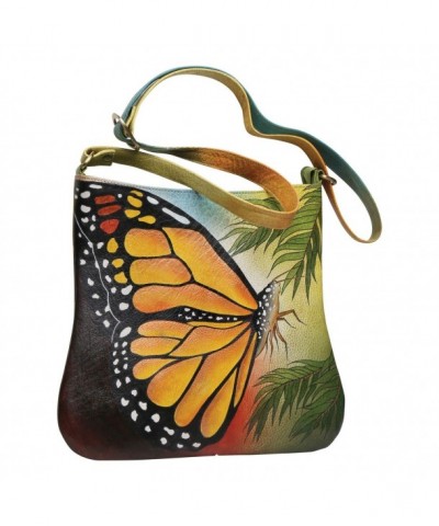 Handpainted Butterfly Shoulder Bag Crossbody
