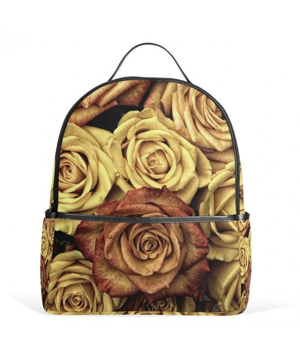 FBTRUST Yellow pattern Backpack Daypack