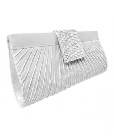 Brilliant Crystal Clutch 10 inch Silver