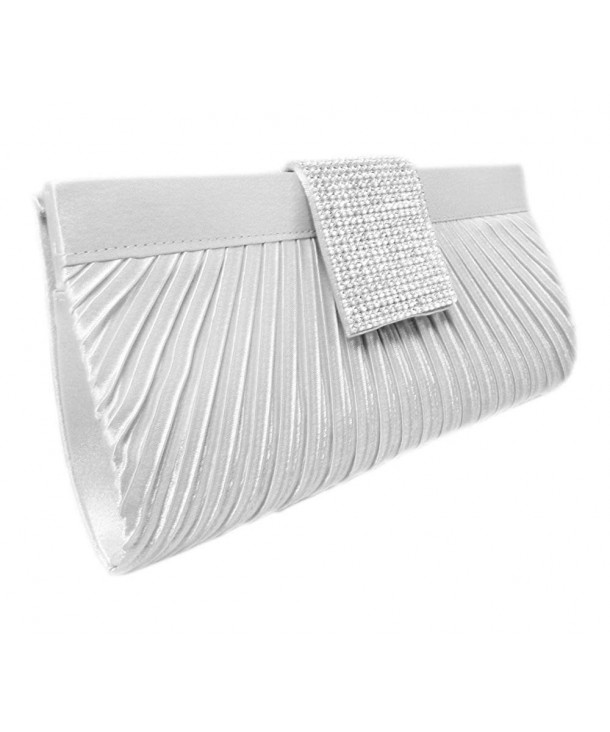 Brilliant Crystal Clutch 10 inch Silver