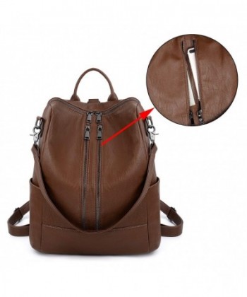 Backpack Convertible Rucksack Shoulder - Brown - CM18EWKWD0L