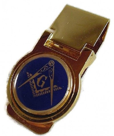 MASONIC GOLD PLATED MONEY CLIP