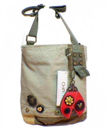 Ladybug Patch Crossbody Bag Sand