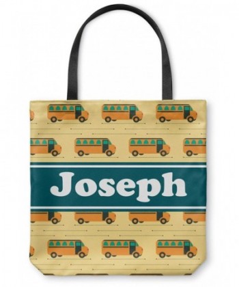 School Bus Canvas Tote Personalized