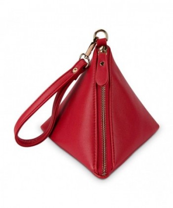 SR Women PU Leather Triangle Purse Wristlet Clutch Wallet Tassel ...