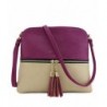 Tassel Accent Colorblock Crossbody Magenta