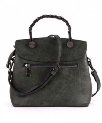 Vintage PU Leather Purse Shoulder Bag Elegant Totes Cross-Body Handbags ...